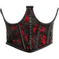 Lavish Red w/Black Lace Overlay Open Cup Waist Cincher - Daisy Corsets