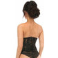 Lavish Sheer Black Lace Open Bust Underwire Short Underbust Corset - Daisy Corsets