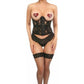 Lavish Sheer Black Lace Open Bust Underwire Short Underbust Corset - Daisy Corsets
