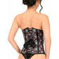 Lavish Skull Print Underwire Open Cup Underbust Corset - Daisy Corsets