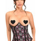 Lavish Skull Print Underwire Open Cup Underbust Corset - Daisy Corsets