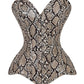 Lavish Snake Skin Print Overbust Corset Sweetheart Neckline Busk Closure - Daisy Corsets