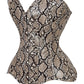 Lavish Snake Skin Print Overbust Corset Sweetheart Neckline Busk Closure - Daisy Corsets