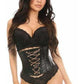 Lavish Wet Look Mini Cincher Corset w/Gold Chains - Daisy Corsets