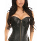 Lavish Wet Look Overbust Corset w/Gold Zipper - Daisy Corsets