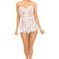 Lavish White Sheer Lace Corset Dress - Daisy Corsets