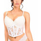Lavish White Sheer Lace Underwire Waist Cincher Corset - Daisy Corsets