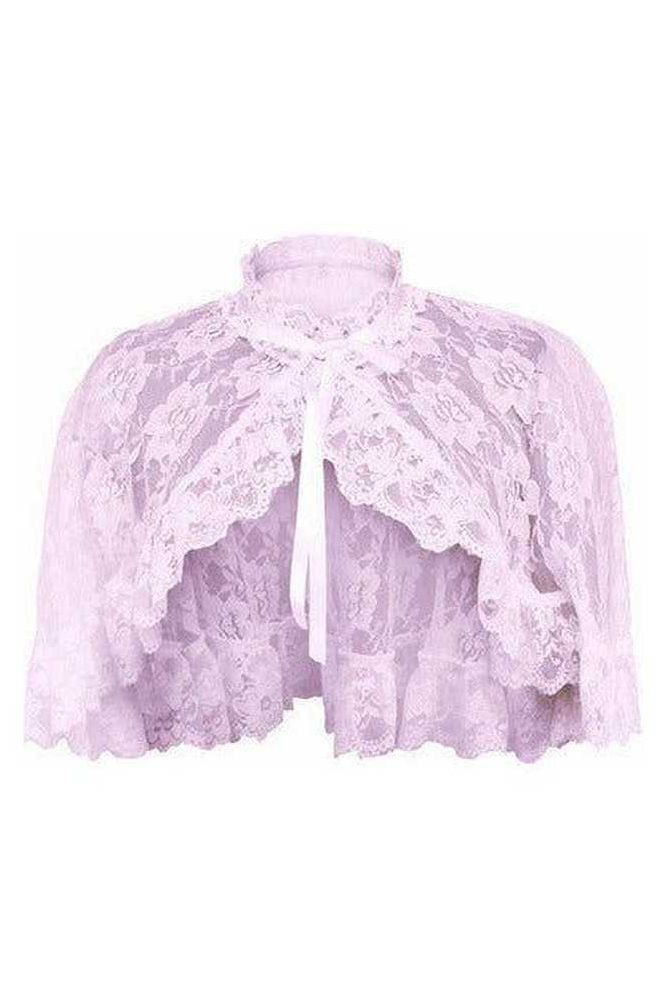 Lt Pink Lace Cape - Daisy Corsets