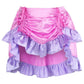 Pink/Purple Satin Ruched Bustle Skirt - Daisy Corsets