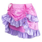 Pink/Purple Satin Ruched Bustle Skirt - Daisy Corsets