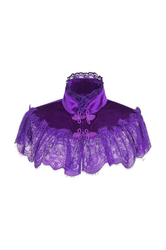 Purple Velvet & Lace Capelet - Daisy Corsets