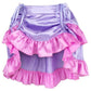 Purple/Pink Satin Ruched Bustle Skirt - Daisy Corsets