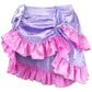 Purple/Pink Satin Ruched Bustle Skirt - Daisy Corsets