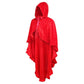 Red Velvet Hooded Ruffle Cape - Daisy Corsets