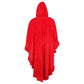 Red Velvet Hooded Ruffle Cape - Daisy Corsets