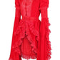 Red Velvet & Lace Ruffled Jacket - Daisy Corsets