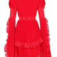 Red Velvet & Lace Ruffled Jacket - Daisy Corsets