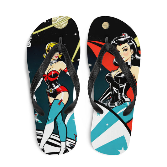 Atomic Pinup Robot Flip-Flops