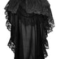 Tapered Black Velvet & Lace Capelet - Daisy Corsets