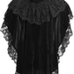 Tapered Black Velvet & Lace Capelet - Daisy Corsets