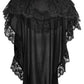 Tapered Black Velvet & Lace Capelet - Daisy Corsets