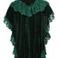 Tapered Dark Green Velvet & Lace Capelet - Daisy Corsets