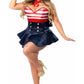Top Drawer 2 PC Pin - Up Sailor Corset Dress Costume - Daisy Corsets