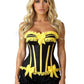 Top Drawer 2 PC Yellow/Black Burlesque Steel Boned Corset & Bloomer Set - Daisy Corsets