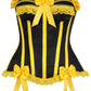 Top Drawer 2 PC Yellow/Black Burlesque Steel Boned Corset & Bloomer Set - Daisy Corsets