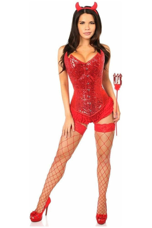 Top Drawer 4 PC Devilicious Premium Corset Costume - Daisy Corsets