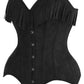 Top Drawer 4 PC Premium Black Suede Fringe Cowgirl Corset Costume - Daisy Corsets