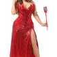 Top Drawer 4 PC Premium Devil Corset Costume - Daisy Corsets