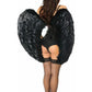Top Drawer 4 PC Sequin Black Angel Corset Costume - Daisy Corsets
