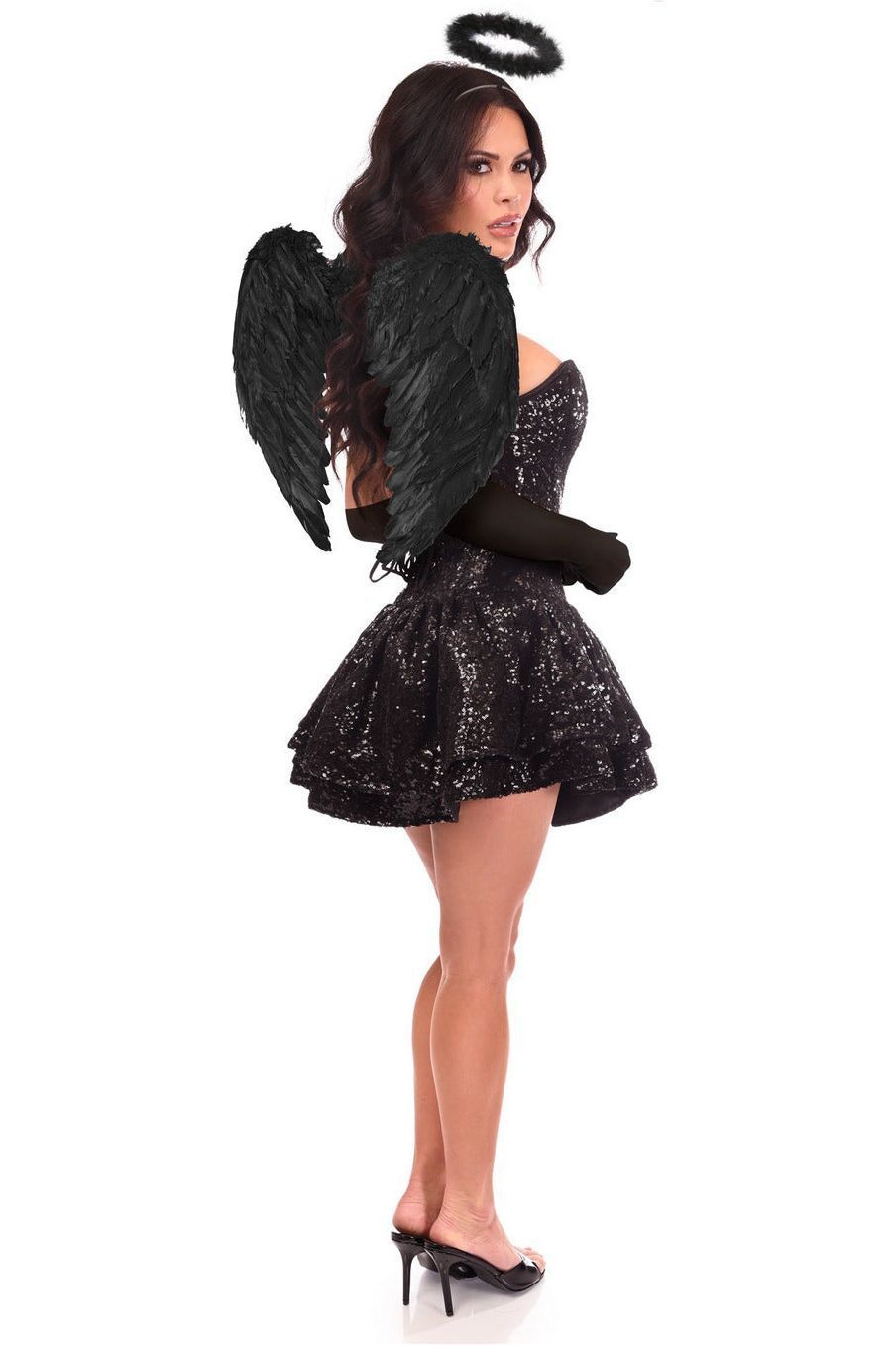 Top Drawer 4 PC Sequin Dark Angel Corset Dress Costume - Daisy Corsets