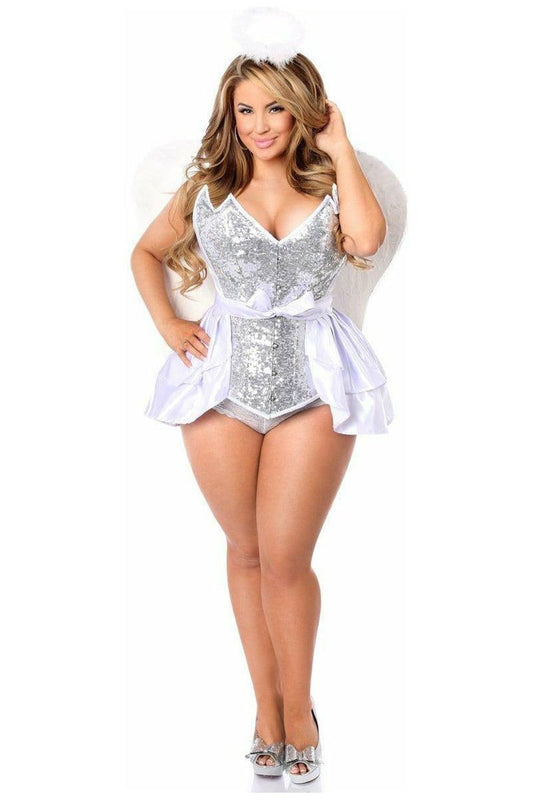 Top Drawer 4 PC Sequin Innocent Angel Corset Costume - Daisy Corsets