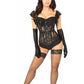 Top Drawer 4 PC Sheer Lace Bunny Corset Costume - Daisy Corsets