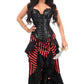 Top Drawer Black/Red Striped Premium Corset Costume - Daisy Corsets