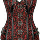 Top Drawer Brocade & Faux Leather Steel Boned Corset - Daisy Corsets