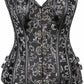 Top Drawer Brocade & Faux Leather Steel Boned Corset - Daisy Corsets