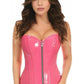 Top Drawer Bubblegum Pink Patent PVC Steel Boned Over Bust Corset - Daisy Corsets