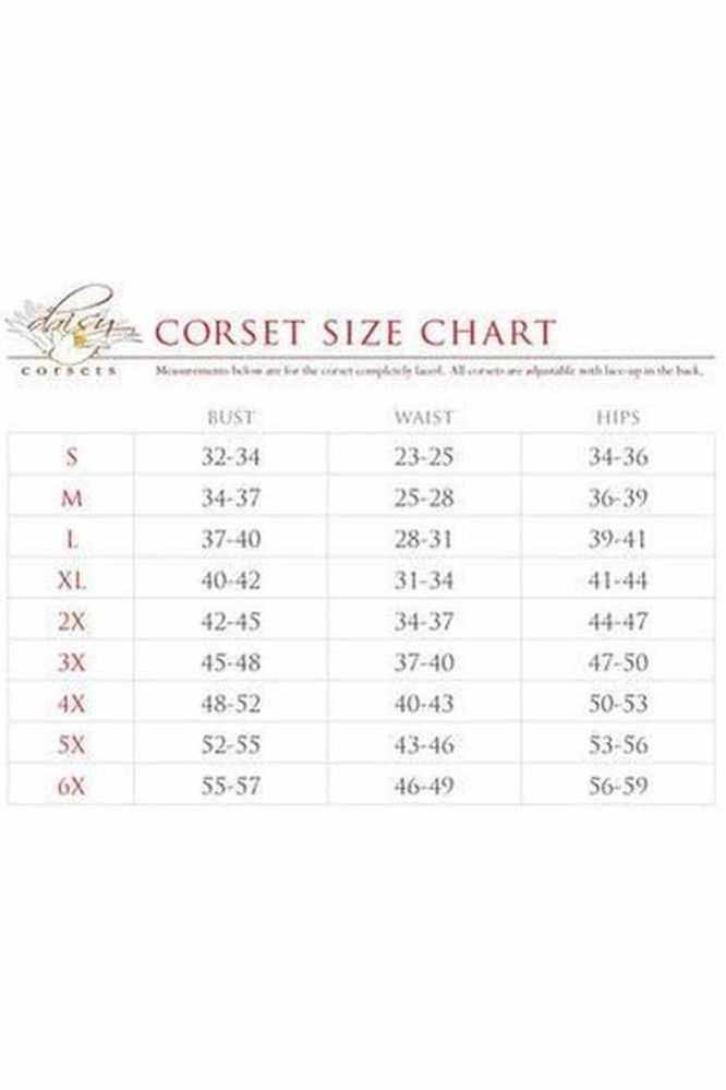 Top Drawer CURVY Brown Steampunk Steel Double Boned Under Bust Corset - Daisy Corsets