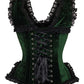 Top Drawer Dark Green Velvet & Lace Steel Boned Corset w/Cap Sleeves - Daisy Corsets