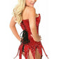 Top Drawer Red Sequin Steel Boned Corset Dress - Daisy Corsets