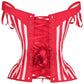 Top Drawer Red/White Striped Steel Boned Corset w/Straps - Daisy Corsets