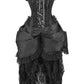 Top Drawer Steel Boned Black Lace Victorian Bustle Corset Dress - Daisy Corsets