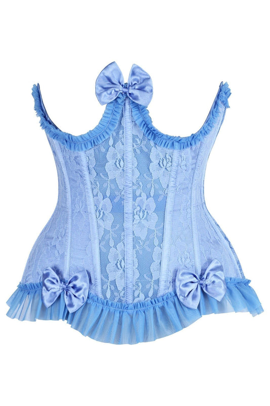 Top Drawer Steel Boned Pink Lace Underwire Burlesque Underbust Corset Cincher - Daisy Corsets