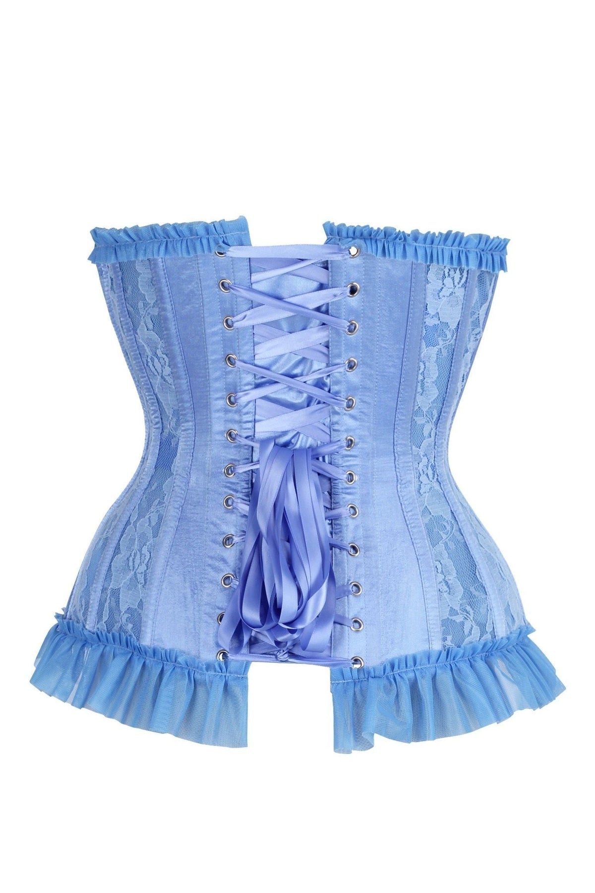 Top Drawer Steel Boned Pink Lace Underwire Burlesque Underbust Corset Cincher - Daisy Corsets