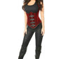 Top Drawer Steel Boned Red Velvet Underbust Corset w/Buckling - Daisy Corsets
