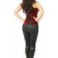 Top Drawer Steel Boned Red Velvet Underbust Corset w/Buckling - Daisy Corsets