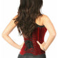 Top Drawer Steel Boned Red Velvet Underbust Corset w/Buckling - Daisy Corsets